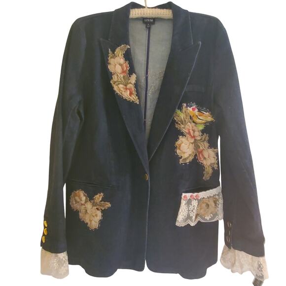 INC International Concept Reworked Restyled Denim Long Jacket‎ Women's XL - Picture 3 of 12